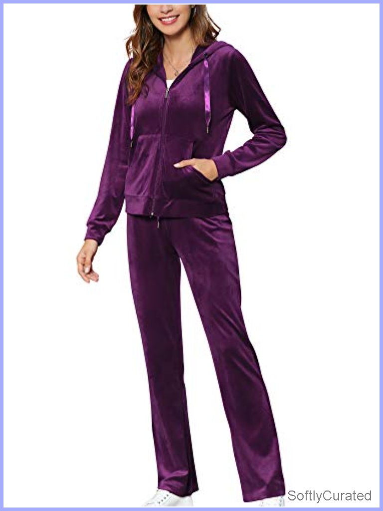 2 Piece Tracksuit Set Long Sleeve Hoodie Sweatshirt Joggers Workout Suit